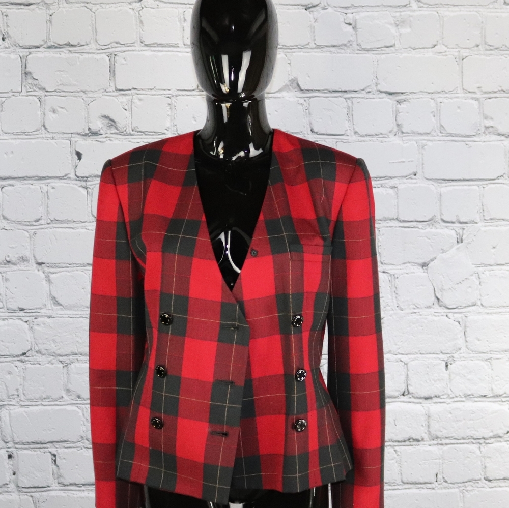 1980's Vintage Plaid Blazer